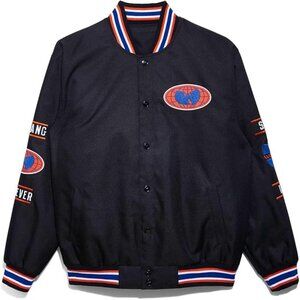 Wu-Tang Clan Official button up WuWear Hip Hop (BLK/Orange/Blue) Size (Large)